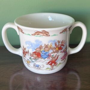 Royal Doulton Kids Mug with Bunnies - White and Multicolor